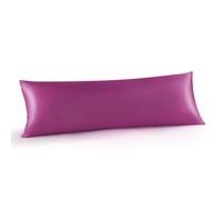 INFIIXSO Body Pillow Cover with Zipper, Luxury Mulberry Silk Body Pillow Case 20x54 Inches, Ultra Smooth and Soft Cooling Long Pillowcase, Gift for Women, Men(Purple)