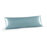 INFIIXSO Body Pillow Cushion Cover with Zipper, Luxury Mulberry Silk Long Body Pillow Case 20x54 Inches, Ultra Smooth and Soft Cooling Pillowcase, Gift for Women, Men (Haze Blue)