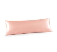 INFIIXSO Mulberry Silk Body Pillow Pillowcase, 20''x54'', Rose Pink, 1 Pc