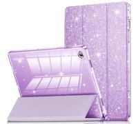 INFILAND Case for Galaxy Tab A9 Plus 5G, Glitter Cover with Sparkly Clear Back for Samsung Galaxy Tablet A9+/A9 Plus 11 Inch 2023 Model (SM-X210/X216/X218)[Auto Wake/Sleep] for Girls Kids (Purple)