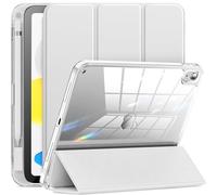 INFILAND Case for New iPad (A16) 11th Generation 2025/10th Gen 2022, iPad 11/10.9" Cover, Full Crystal Clear [ Anti-Yellowing ] with Special Slot for Pencil & Charging Adapter (Silver)