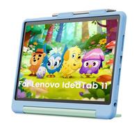 INFILAND Kids Case for Lenovo Idea Tab 11 Inch 2025 (TB-336ZU/TB-336FU)/Moto Pad 2026, Durable Soft Shockproof Stand Protective Cute Cover with Handle for Boys Girls (Sky Blue-Mint)