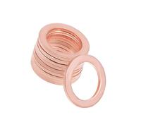 INFINAUTO 10Pcs 14mm x 20mm x 1.5mm Copper Flat Washer for Screw Bolt Stylish Design