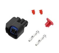 INFINAUTO 2 Pin Fuel Injector Waterproof Connector Plug, 1.5mm Series Female Wire Terminal Connector for Chevrolet Plastic Copper Black, 1 Set
