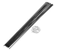 INFINAUTO 20 Set 14G Straight Pull Bicycle Spokes 287mm Straight Pull Bike Wheel Spokes Carbon Steel Black