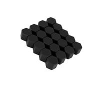 INFINAUTO 20pcs 17mm Black Silicone Car Wheel Nut Lug Hub Covers Dust Caps Durable Material Stylish Design
