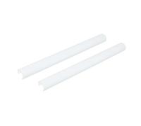INFINAUTO 2pcs Grille Insert Trims Stripes Plastic for Auto White 12.6"x1.18" Stylish Design
