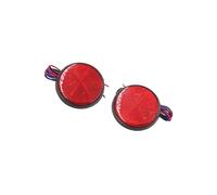 INFINAUTO 2pcs Red LED Light Round Shape Motorcycle Reflector Rear Tail Brake Stop Lamp Stylish Design