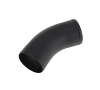 INFINAUTO 3.5" OD 45 Degree Bend 6064 Aluminum Alloy Tube Intercooler Pipe Surface Blasting Air Intake Connection Hose W/Double Bead Roll 3.9" Length Black