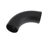 INFINAUTO 3" OD 90 Degree Bend 6064 Aluminum Alloy Tube Intercooler Pipe Surface Blasting Air Intake Connection Hose W/Double Bead Roll 3.9" Length Black