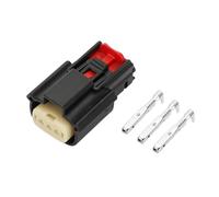 INFINAUTO 3 Pin Ignition Coil Waterproof Connector Plug, 1.5mm Series Female Wire Terminal Connector for Ford for Mazda Plastic Copper Black, 1 Set