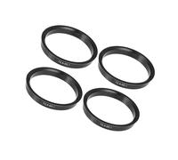 INFINAUTO 4 Pcs 72.6mm to 65.1mm Universal Car Hub Centric Rings Black Stylish Design