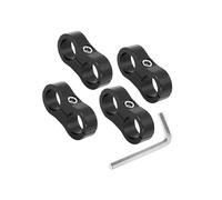 INFINAUTO 4pcs Black AN10 19mm Car Hose Separator Clamp Adapter with Wrench Stylish Design