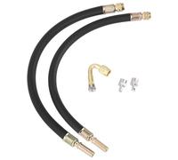 INFINAUTO 5 Pcs 45 Degree Copper Tire Valve Extension with Universa Plastic 11.81" Tyre Valve Stem Extender for Car Motorcycle RV Truck Bike