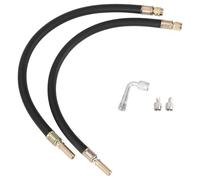 INFINAUTO 5 Pcs 90 Degree Copper Tire Valve Extension with Flexible Plastic 13.78" Tire Valve Stem Extension for Car Motorcycle RV Truck Bike