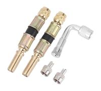 INFINAUTO 5 Pcs 90 Degree Copper Tire Valve Extension with Flexible Plastic 2.95" Tyre Valve Stem Extender for Car Motorcycle RV Truck