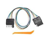 INFINAUTO 5 Way Flat Trailer Wire Extension, 18 Inch Vehicle-Side and Trailer-Side 5-Pin Flat Wiring Harness 18 Guage Male and Female Trailer Wire Connector for Trailer Towing