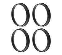 INFINAUTO 71.1mm to 66.6mm Car Wheel Hub Centric Rings Black Polycarbonate Wheels Center Shaft Shock Absorbing Hubrings 4 Pcs