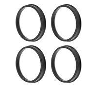 INFINAUTO 71.6mm to 64.1mm Car Wheel Hub Centric Rings Black Polycarbonate Wheels Center Shaft Shock Absorbing Hubrings 4 Pcs