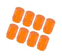 INFINAUTO 8pcs Orange Tire Stem Valve Caps Wheel Valve Covers for Car Bike Stylish Design