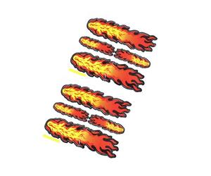 INFINAUTO Automobile Adhesive Fire Flame Decal Sticker Orange Red Yellow Pair Durable Material Stylish Design