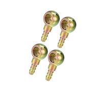 INFINAUTO Banjo Bolt Hose Barb Fitting/Inner Brake Fuel Line Fitting Adapter for Car Motorcycle/Durable Metal 12mm ID 8mm OD / 4 Pcs Bronze Tone Stylish Design