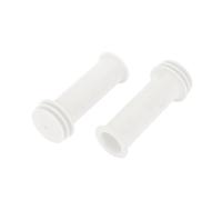 INFINAUTO Bike Handlebar Grips Covers, 100mm Bicycle End Grips Protector Rubber White, Non-Slip 1 Pair