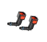 INFINAUTO Car Fuel Line Hose Quick Release Connector 90 Degree 1/4" 6.3mm SAE to 1/4" 6mm Disconnect Hose Plastic Red (Set of 2) Stylish Design