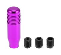 INFINAUTO Car Gear Shift Knob, 8.5cm Universal for Automatic and Manual Vehicle Gear Shifter Knob with 3 Adapter Aluminum Alloy Purple, 1 Set