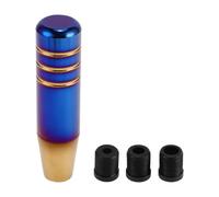 INFINAUTO Car Shift Knob, 13cm Universal for Automatic and Manual Vehicle Gear Shifter Knob with 3 Adapter Aluminum Alloy Burnt Blue, 1 Set