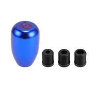 INFINAUTO Car Shift Knob, 6cm Universal for 5 Speed Manual Transmission Vehicle Gear Shifter Knob with 3 Adapter Aluminum Alloy Blue, 1 Set