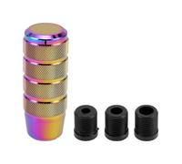 INFINAUTO Car Shift Knob, 9.5cm Universal for Automatic and Manual Vehicle Gear Shifter Knob with 3 Adapter Aluminum Alloy Multicolor, 1 Set