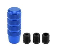 INFINAUTO Car Shift Knob, 9.5cm Universal for Automatic and Manual Vehicle Gear Shifter Knob with 3 Adapter Aluminum Alloy Blue, 1 Set