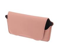 INFINAUTO Car Sunglasses Case Magnetic Universal Car Visor Eyeglasses Holder Storage Box Microfiber Leather Pink 19x8.5cm 1 Pcs