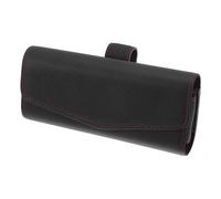 INFINAUTO Car Sunglasses Case Magnetic Universal Eyeglasses Holder Storage Box PU Leather Black 17x7cm 1 Pcs