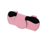 INFINAUTO Car Sunglasses Case with Magnetic Universal Car Visor Eyeglasses Holder Storage Box PU Leather Pink 7.09"x3.15" 1 Pcs