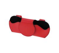 INFINAUTO Car Sunglasses Case with Magnetic Universal Car Visor Eyeglasses Holder Storage Box PU Leather Red 7.09"x3.15" 1 Pcs