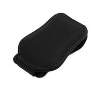 INFINAUTO Car Sunglasses Clip with Magnetic Universal Sun Visor Sunglasses Holder for Car Nappa Leather Black 7.5x5cm 1 Pcs