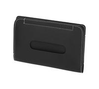 INFINAUTO Car Tissue Holder, Auto Sun Visor Napkin Holder, Car Armrest Tissue Holder, Black PU Leather Backseat Tissue Case Tissues Box Cover