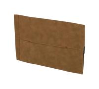 INFINAUTO Car Tissue Holder, Auto Sun Visor Napkin Holder, Car Armrest Tissue Holder, Brown Suede Backseat Tissue Case Tissues Box Cover