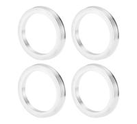 INFINAUTO Car Wheel Hub Centric Rings OD 72.1mm to ID 57.1mm Wheels Center Shaft Shock Absorbing Hubrings Aluminium Alloy Silver Tone Durable