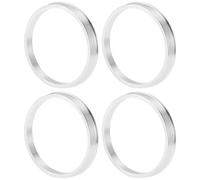 INFINAUTO Car Wheel Hub Centric Rings OD 72.1mm to ID 65.1mm Wheels Center Shaft Shock Absorbing Hubrings Aluminium Alloy Silver Tone Durable