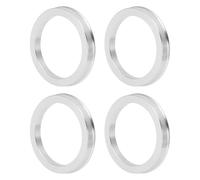 INFINAUTO Car Wheel Hub Centric Rings OD 75.1mm to ID 60.1mm Wheels Center Shaft Shock Absorbing Hubrings Aluminium Alloy Silver Tone Durable