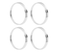 INFINAUTO Car Wheel Hub Centric Rings OD 76.1mm to ID 72.6mm Wheels Center Shaft Shock Absorbing Hubrings Aluminium Alloy Silver Tone Durable
