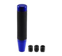 INFINAUTO Cylinder Shift Knob, 18cm Universal for Automatic and Manual Vehicle Gear Shifter Knob with 3 Adapter Aluminum Alloy Blue, 1 Set