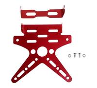INFINAUTO Motorcycle Plate Mount Universal License Plate Frame Fender Eliminator Fit for 26 * 10 mm Mount Hole Aluminum Alloy 18cm x 16cm Red 2 Screws 2 Nuts 1Pc