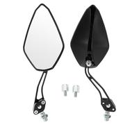INFINAUTO Motorcycle Rear View Mirrors Side Rearview Mirror Aluminum Alloy Plastic Black Adjustable M8/M10 Prismatic Shape