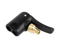 INFINAUTO Non Deflatable Tire Valve Chuck, 7.5mm Car Inflator Compressor Pump Adapter Tire Inflator Nozzle Adapter with Clip Black, 1 Pc