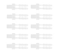 INFINAUTO Plastic Hose Barb Fittings, 15/64" Barb M6 External Thread Adapter Connector PP Clear, 10 Pcs
