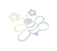 INFINAUTO Reflective Bumper Decal Colorful Laser Square Bee Balm Reflective Car Sticker Personalized Decoration Vehicle Body or Door or Window